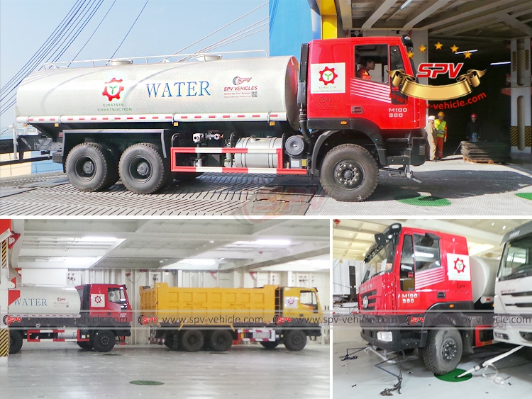 Water Spraying Truck IVECO - Loading into RORO Vessel